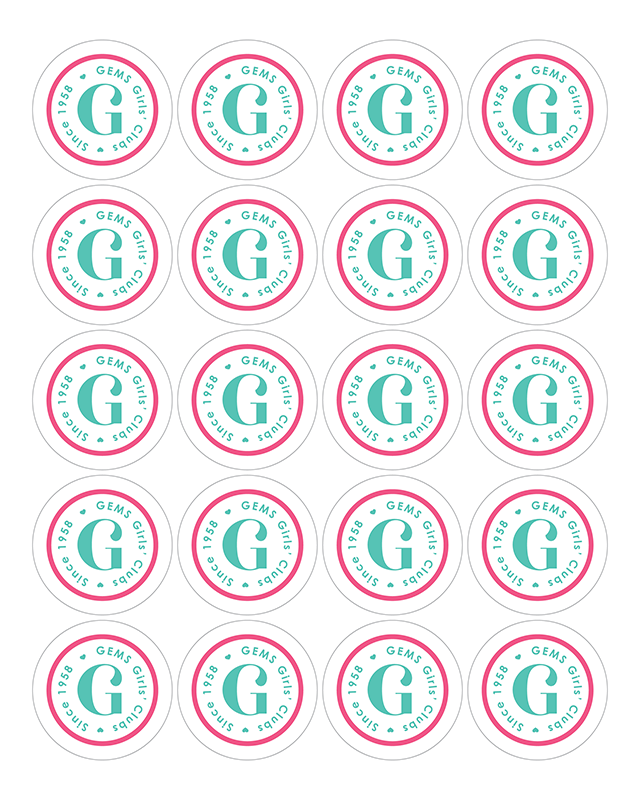 GEMS Circle Logo sticker sheet