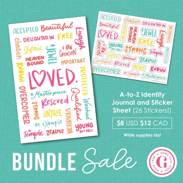 A-to-Z Identity Journal and Sticker Sheet Bundle