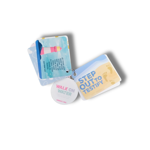 Walk on Water Verse Cards and Keychain - Image 2