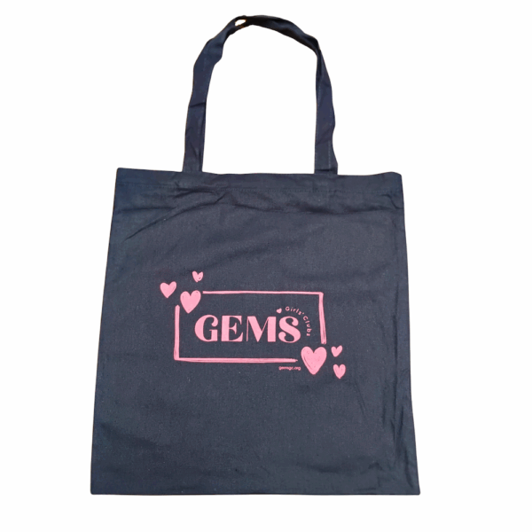 Tote Bag for Girls (Navy, cotton bag)