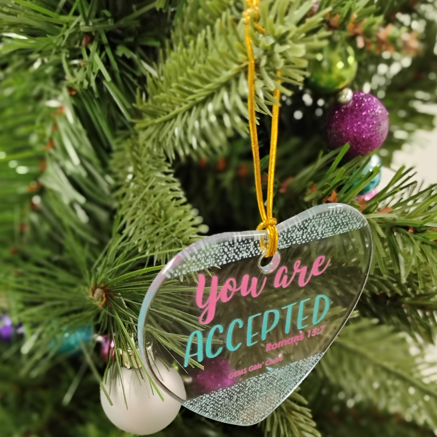 Loved, Accepted & Chosen Trio Sun Catcher Ornaments - Image 6